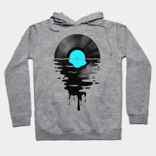 Vinyl LP Music Record Sunset Mint Blue Hoodie